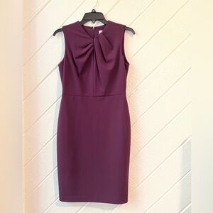 Calvin Klein Dark Purple Dress Sleeveless Size 4 Petite
